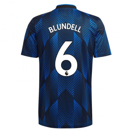 Niño Fútbol Camiseta Hannah Blundell #6 Azul Oscuro 3ª Equipación 2021/22 La Camisa Chile