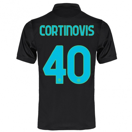 Niño Fútbol Camiseta Fabio Cortinovis #40 Negro 3ª Equipación 2021/22 La Camisa Chile