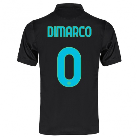 Niño Fútbol Camiseta Christian Dimarco #0 Negro 3ª Equipación 2021/22 La Camisa Chile