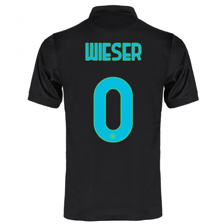 Niño Fútbol Camiseta David Wieser #0 Negro 3ª Equipación 2021/22 La Camisa Chile