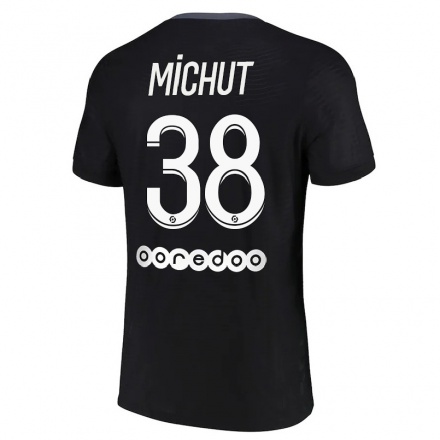 Niño Fútbol Camiseta Edouard Michut #38 Negro 3ª Equipación 2021/22 La Camisa Chile