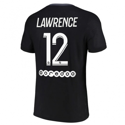 Niño Fútbol Camiseta Ashley Lawrence #12 Negro 3ª Equipación 2021/22 La Camisa Chile
