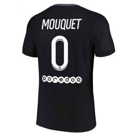 Niño Fútbol Camiseta Louis Mouquet #0 Negro 3ª Equipación 2021/22 La Camisa Chile