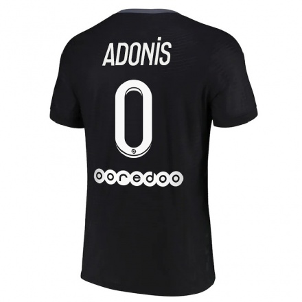 Niño Fútbol Camiseta Erwan Adonis #0 Negro 3ª Equipación 2021/22 La Camisa Chile