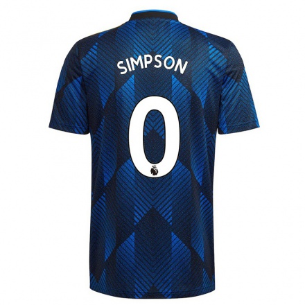 Niño Fútbol Camiseta Jessica Simpson #0 Azul Oscuro 3ª Equipación 2021/22 La Camisa Chile