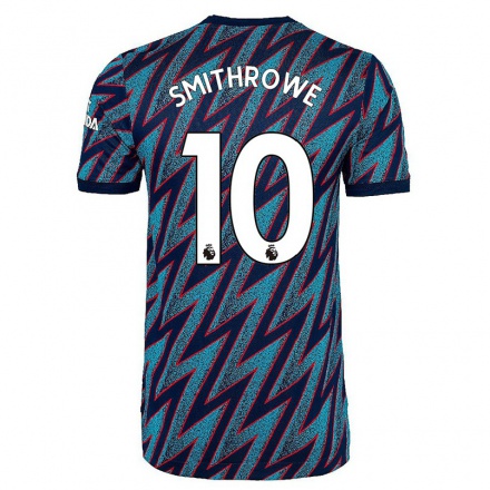 Niño Fútbol Camiseta Emile Smith Rowe #10 Azul Negro 3ª Equipación 2021/22 La Camisa Chile