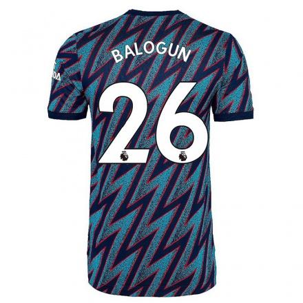 Niño Fútbol Camiseta Folarin Balogun #26 Azul Negro 3ª Equipación 2021/22 La Camisa Chile