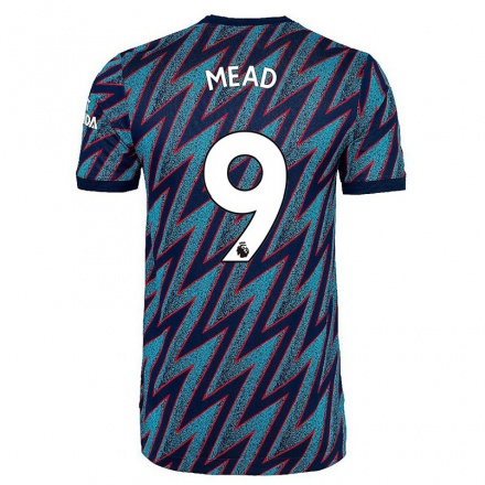 Niño Fútbol Camiseta Beth Mead #9 Azul Negro 3ª Equipación 2021/22 La Camisa Chile