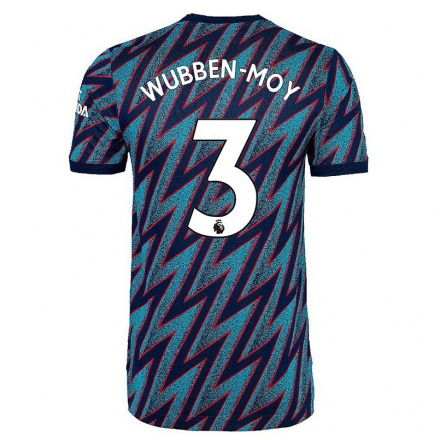 Niño Fútbol Camiseta Lotte Wubben-Moy #3 Azul Negro 3ª Equipación 2021/22 La Camisa Chile