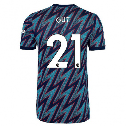 Niño Fútbol Camiseta Malin Gut #21 Azul Negro 3ª Equipación 2021/22 La Camisa Chile