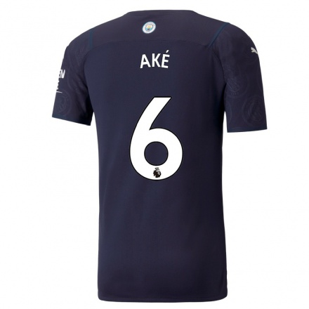Niño Fútbol Camiseta Nathan Ake #6 Azul Oscuro 3ª Equipación 2021/22 La Camisa Chile