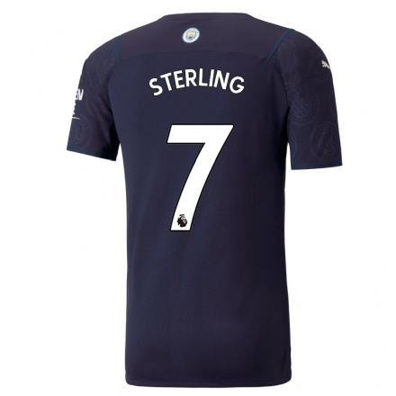 Niño Fútbol Camiseta Raheem Sterling #7 Azul Oscuro 3ª Equipación 2021/22 La Camisa Chile