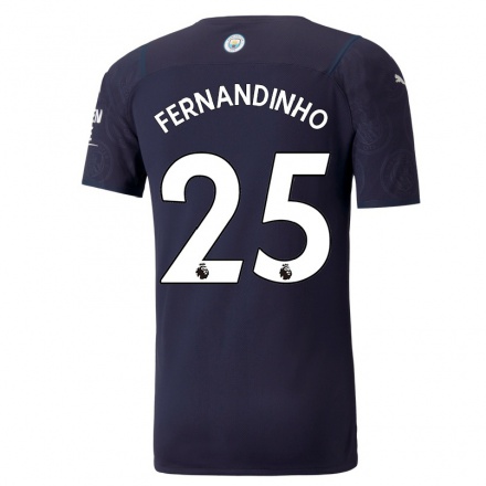 Niño Fútbol Camiseta Fernandinho #25 Azul Oscuro 3ª Equipación 2021/22 La Camisa Chile