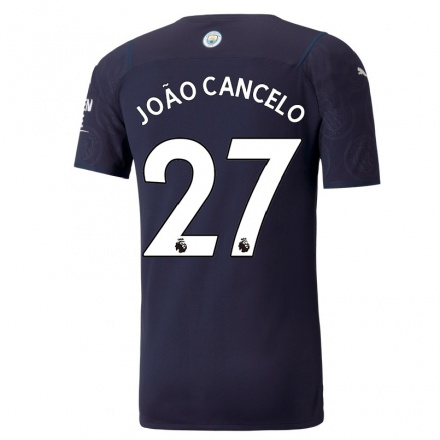 Niño Fútbol Camiseta Joao Cancelo #27 Azul Oscuro 3ª Equipación 2021/22 La Camisa Chile