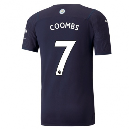 Niño Fútbol Camiseta Laura Coombs #7 Azul Oscuro 3ª Equipación 2021/22 La Camisa Chile