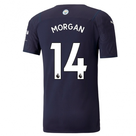 Niño Fútbol Camiseta Esme Morgan #14 Azul Oscuro 3ª Equipación 2021/22 La Camisa Chile