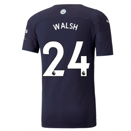 Niño Fútbol Camiseta Keira Walsh #24 Azul Oscuro 3ª Equipación 2021/22 La Camisa Chile