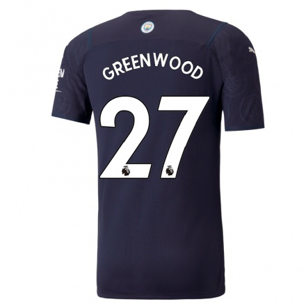 Niño Fútbol Camiseta Alex Greenwood #27 Azul Oscuro 3ª Equipación 2021/22 La Camisa Chile