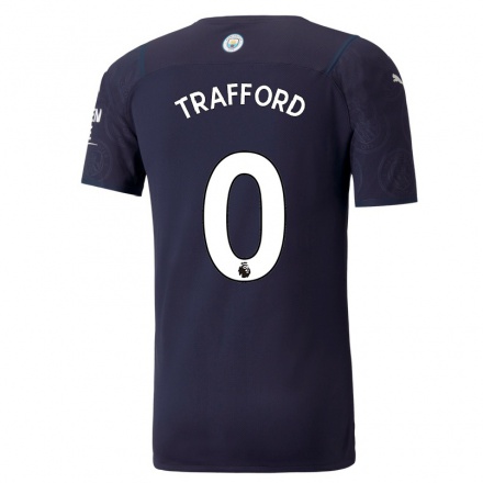 Niño Fútbol Camiseta James Trafford #0 Azul Oscuro 3ª Equipación 2021/22 La Camisa Chile