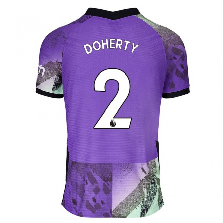 Niño Fútbol Camiseta Matt Doherty #2 Violeta 3ª Equipación 2021/22 La Camisa Chile