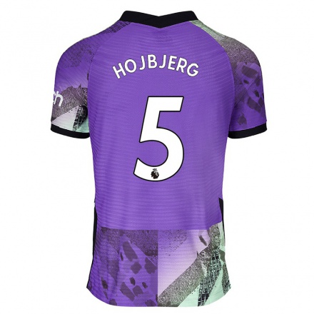 Niño Fútbol Camiseta Pierre-Emile Hojbjerg #5 Violeta 3ª Equipación 2021/22 La Camisa Chile