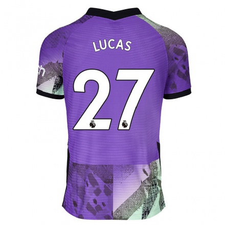 Niño Fútbol Camiseta Lucas Moura #27 Violeta 3ª Equipación 2021/22 La Camisa Chile