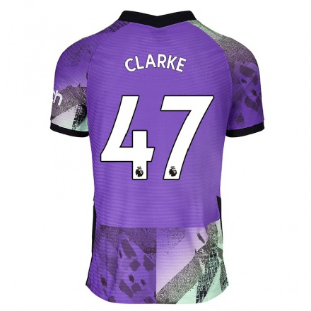 Niño Fútbol Camiseta Jack Clarke #47 Violeta 3ª Equipación 2021/22 La Camisa Chile
