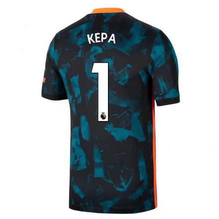 Niño Fútbol Camiseta Kepa Arrizabalaga #1 Azul Oscuro 3ª Equipación 2021/22 La Camisa Chile