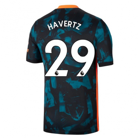 Niño Fútbol Camiseta Kai Havertz #29 Azul Oscuro 3ª Equipación 2021/22 La Camisa Chile