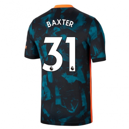 Niño Fútbol Camiseta Nathan Baxter #31 Azul Oscuro 3ª Equipación 2021/22 La Camisa Chile