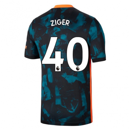 Niño Fútbol Camiseta Karlo Ziger #40 Azul Oscuro 3ª Equipación 2021/22 La Camisa Chile