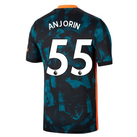 Niño Fútbol Camiseta Tino Anjorin #55 Azul Oscuro 3ª Equipación 2021/22 La Camisa Chile