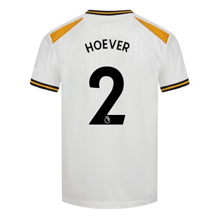 Niño Fútbol Camiseta Ki-Jana Hoever #2 Blanco Amarillo 3ª Equipación 2021/22 La Camisa Chile