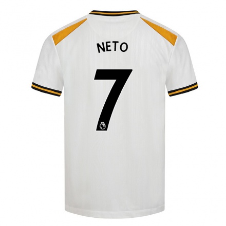 Niño Fútbol Camiseta Pedro Neto #7 Blanco Amarillo 3ª Equipación 2021/22 La Camisa Chile