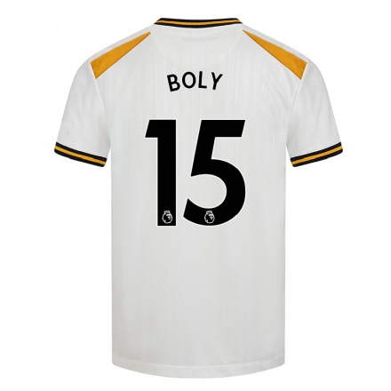 Niño Fútbol Camiseta Willy Boly #15 Blanco Amarillo 3ª Equipación 2021/22 La Camisa Chile