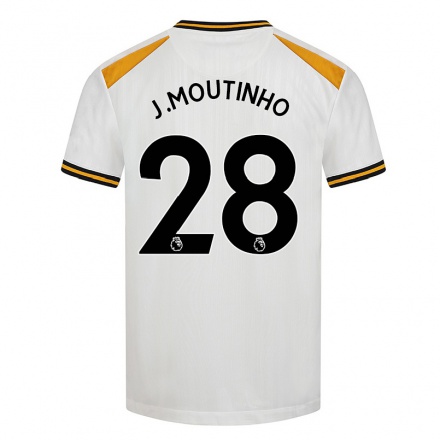 Niño Fútbol Camiseta Joao Moutinho #28 Blanco Amarillo 3ª Equipación 2021/22 La Camisa Chile