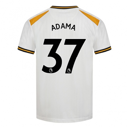 Niño Fútbol Camiseta Adama Traore #37 Blanco Amarillo 3ª Equipación 2021/22 La Camisa Chile
