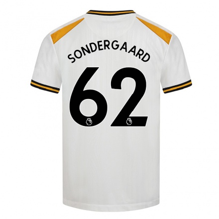 Niño Fútbol Camiseta Andreas Sondergaard #62 Blanco Amarillo 3ª Equipación 2021/22 La Camisa Chile