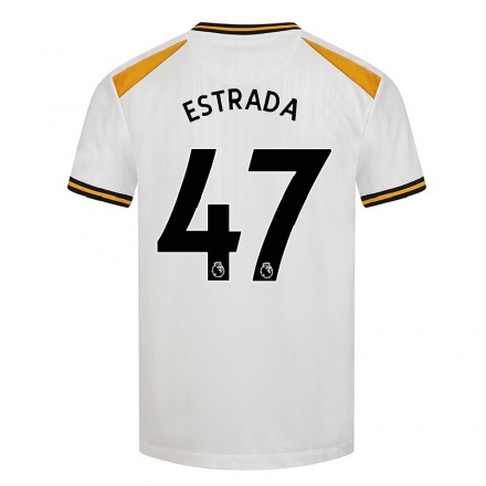 Niño Fútbol Camiseta Pascal Juan Estrada #47 Blanco Amarillo 3ª Equipación 2021/22 La Camisa Chile