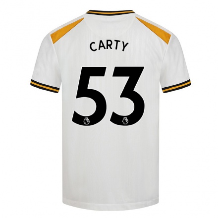 Niño Fútbol Camiseta Conor Carty #53 Blanco Amarillo 3ª Equipación 2021/22 La Camisa Chile