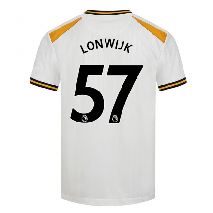 Niño Fútbol Camiseta Nigel Lonwijk #57 Blanco Amarillo 3ª Equipación 2021/22 La Camisa Chile