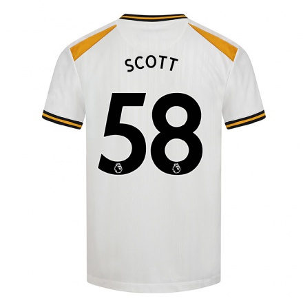 Niño Fútbol Camiseta Jack Scott #58 Blanco Amarillo 3ª Equipación 2021/22 La Camisa Chile