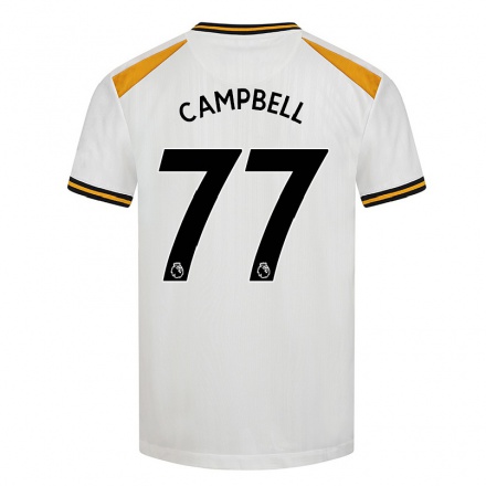 Niño Fútbol Camiseta Chem Campbell #77 Blanco Amarillo 3ª Equipación 2021/22 La Camisa Chile