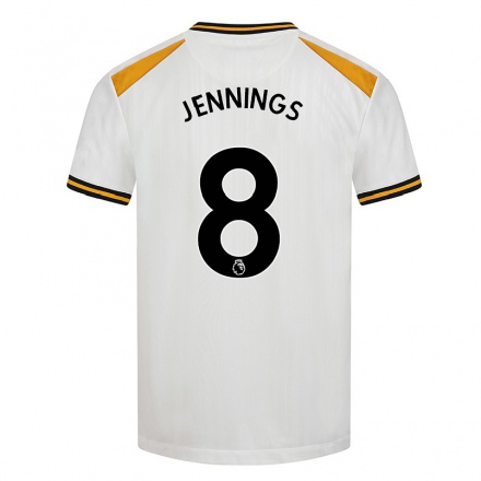 Niño Fútbol Camiseta Shannie Jennings #8 Blanco Amarillo 3ª Equipación 2021/22 La Camisa Chile