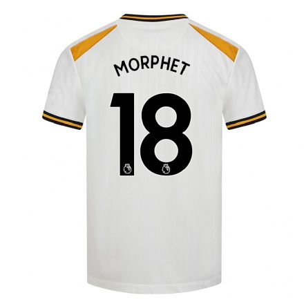 Niño Fútbol Camiseta Anna Morphet #18 Blanco Amarillo 3ª Equipación 2021/22 La Camisa Chile