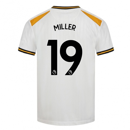 Niño Fútbol Camiseta Alisha Miller #19 Blanco Amarillo 3ª Equipación 2021/22 La Camisa Chile