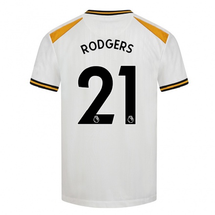Niño Fútbol Camiseta Eva Rodgers #21 Blanco Amarillo 3ª Equipación 2021/22 La Camisa Chile