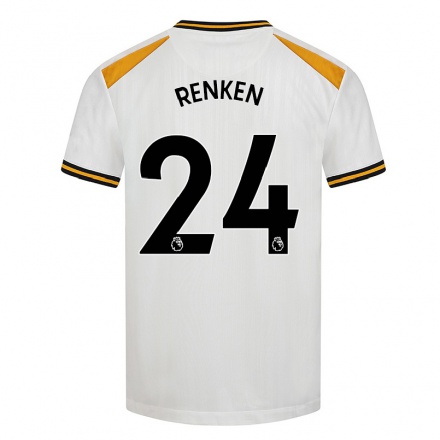 Niño Fútbol Camiseta Anna Renken #24 Blanco Amarillo 3ª Equipación 2021/22 La Camisa Chile