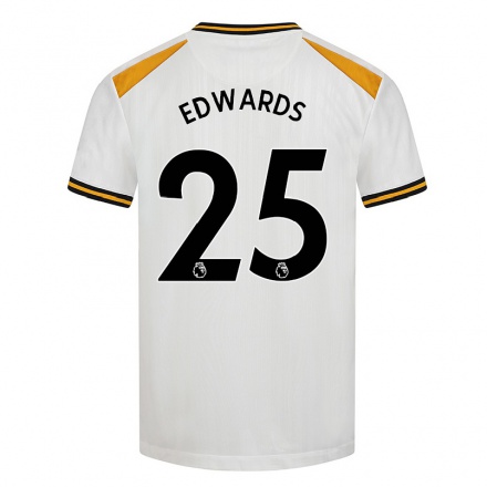 Niño Fútbol Camiseta Nyah Edwards #25 Blanco Amarillo 3ª Equipación 2021/22 La Camisa Chile