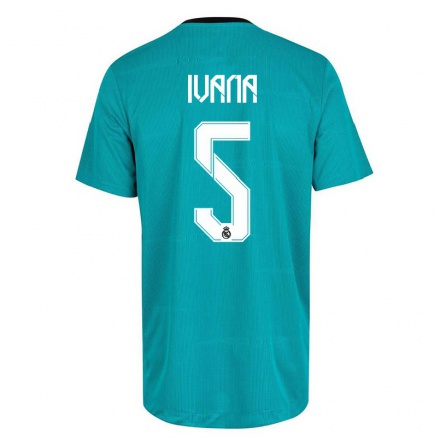 Niño Fútbol Camiseta Ivana Andres #5 Verde Claro 3ª Equipación 2021/22 La Camisa Chile